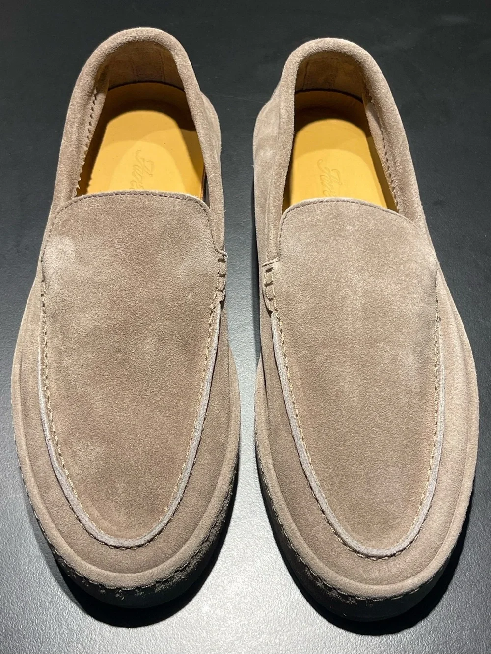 Aurélien Ash Grey Softey Suede Voyager Loafer size 39
